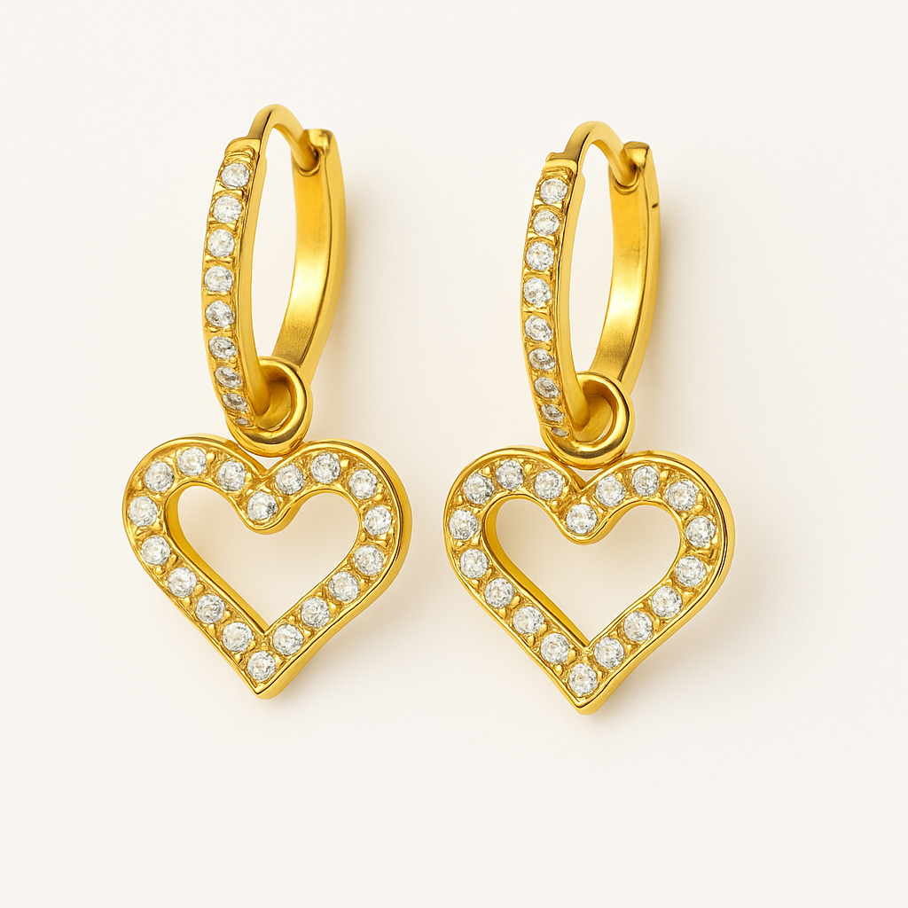 2-in-1 Heart Earrings