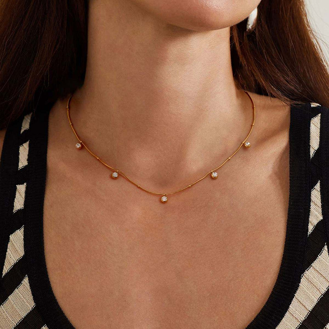 Round Zircon Necklace
