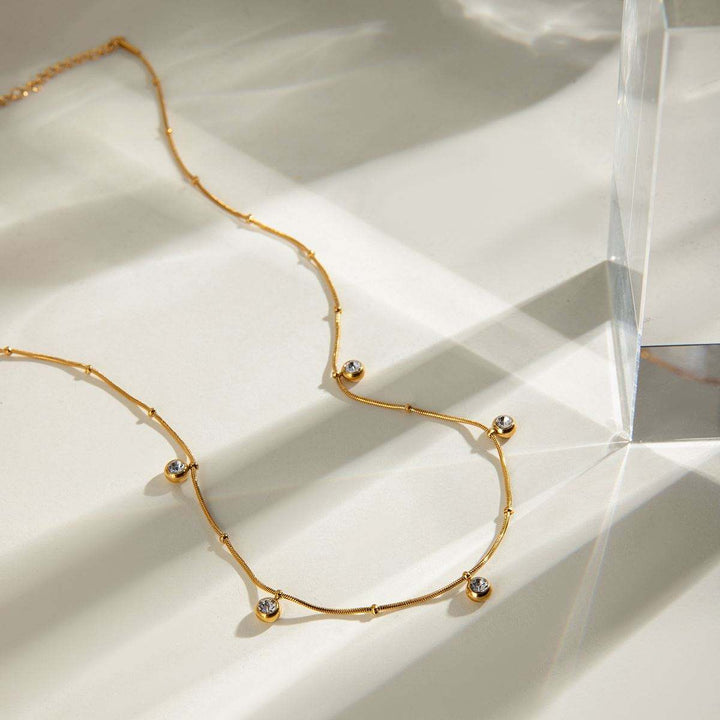 Round Zircon Necklace