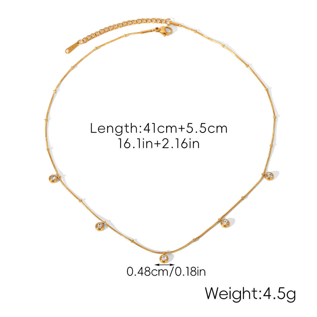 Round Zircon Necklace