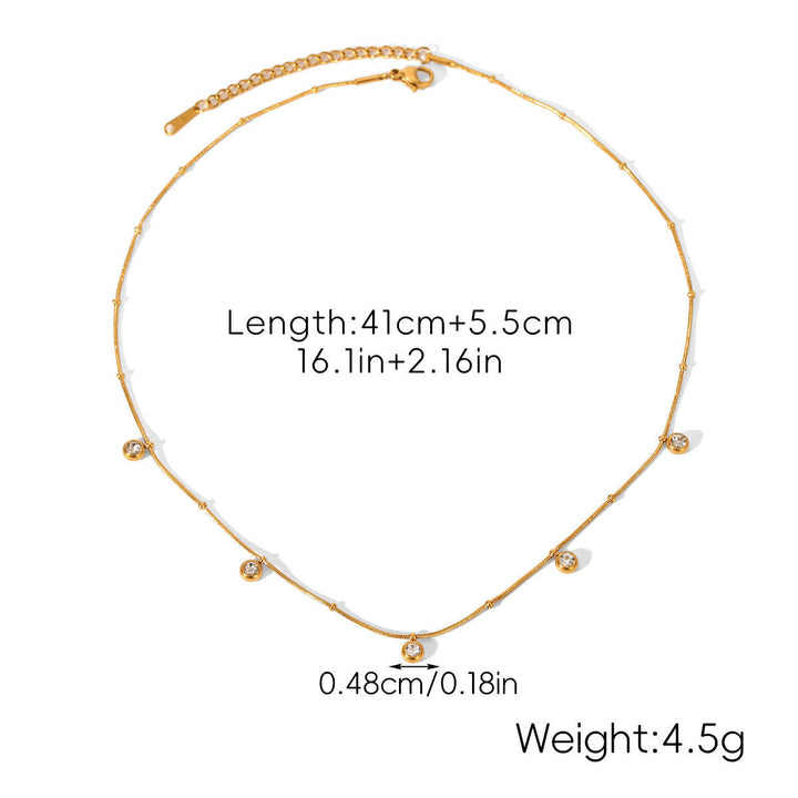 Round Zircon Necklace