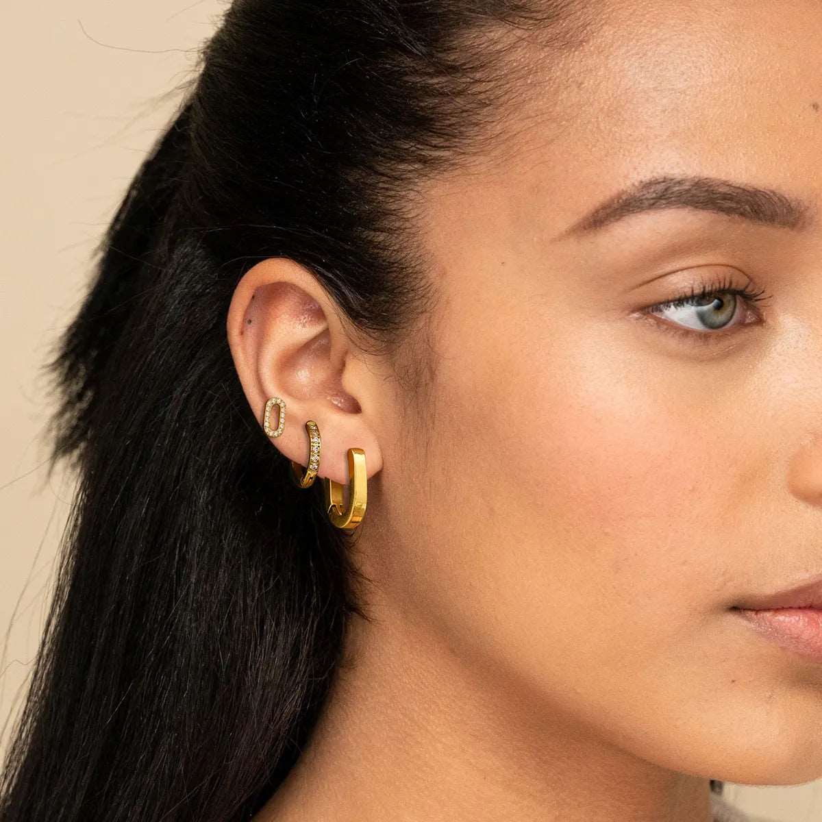 Aura Bundled Hoops - 18K PVD Gold Plated