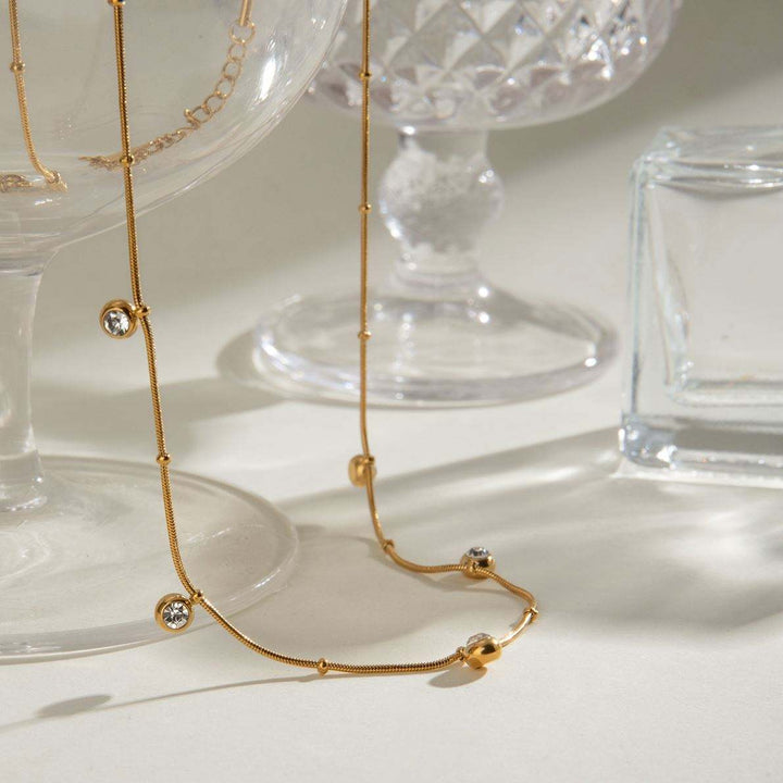 Round Zircon Necklace