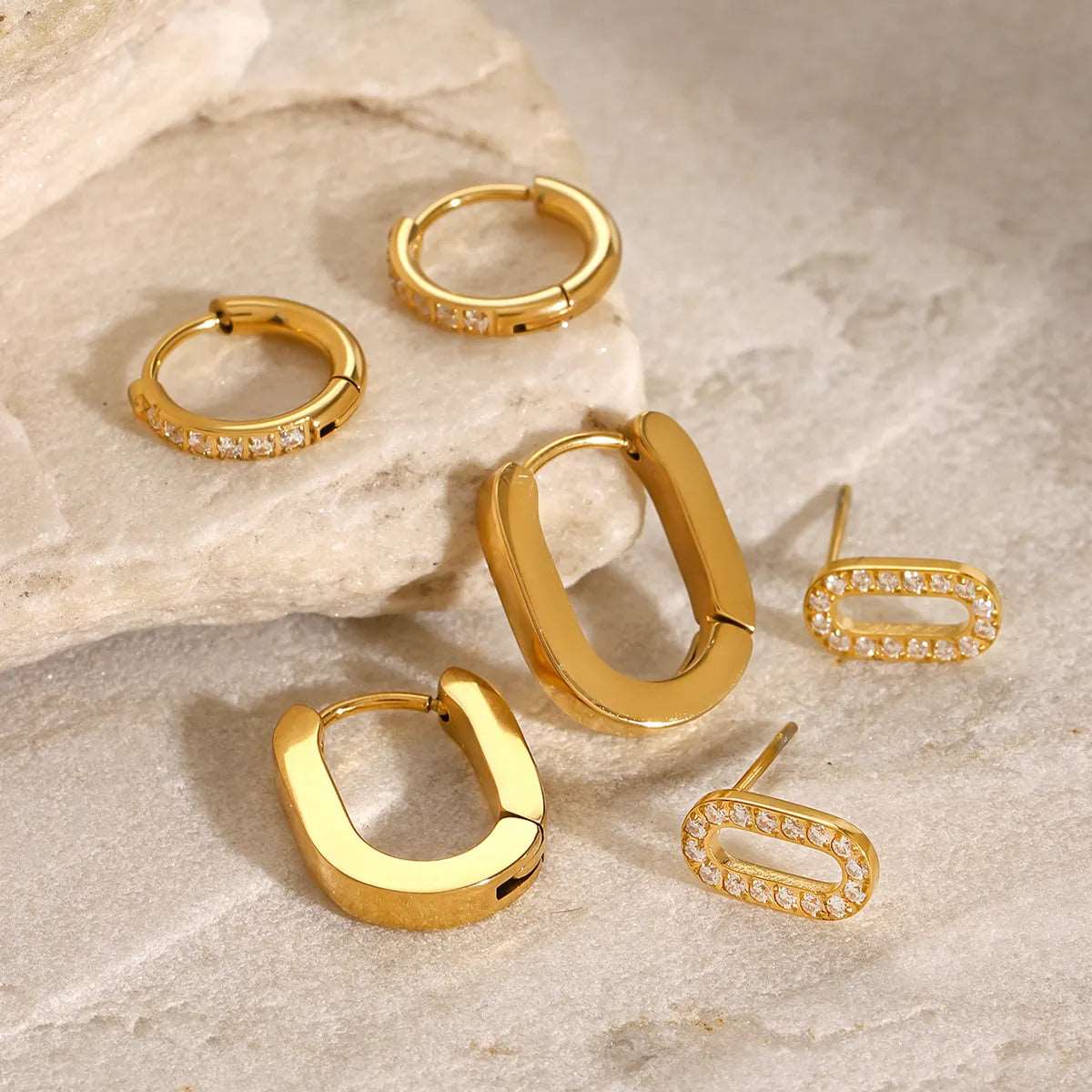 Aura Bundled Hoops - 18K PVD Gold Plated