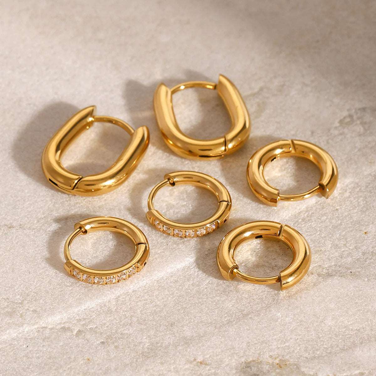 Clustered Hoops - 18K PVD Gold Plated