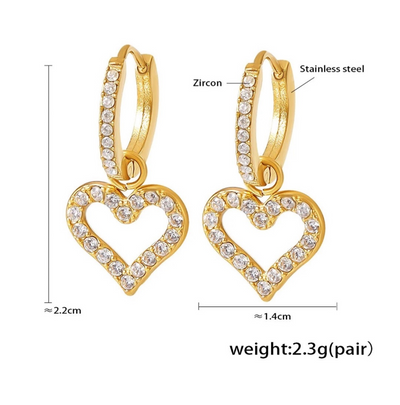 2-in-1 Heart Earrings