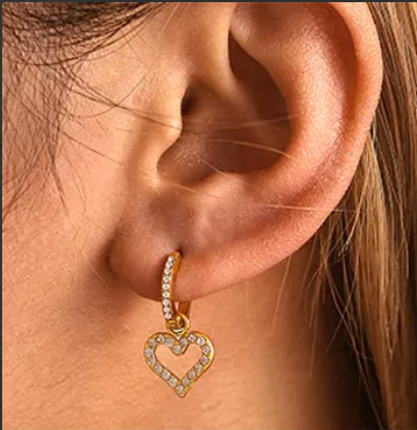 2-in-1 Heart Earrings