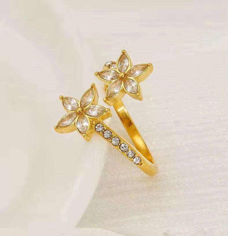 Double Blossom Ring
